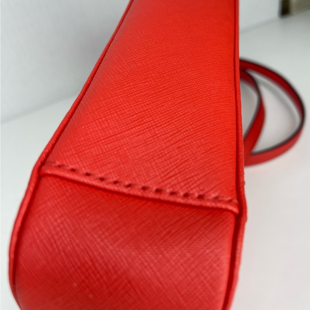 NWOT MICHAEL KORS GREENWICH COLOR POCKET SMALL FLAP CROSSBODY BROWN ORANGE RED - Picture 8 of 12